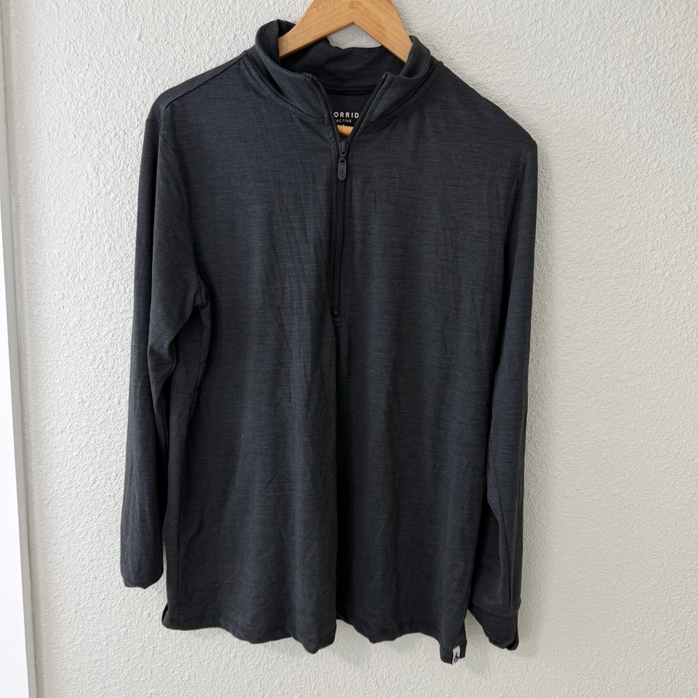 Torrid Super Soft Performance Jersey Half Zip Pullover Black 1X - Picture 3 of 8